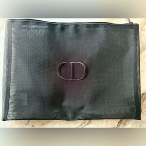 Dior Black Mesh Pouch. 
Large measures 11 x 8” New in Box GWP